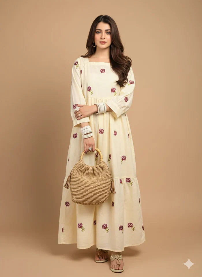 Lemira - Long Embroidered Frock