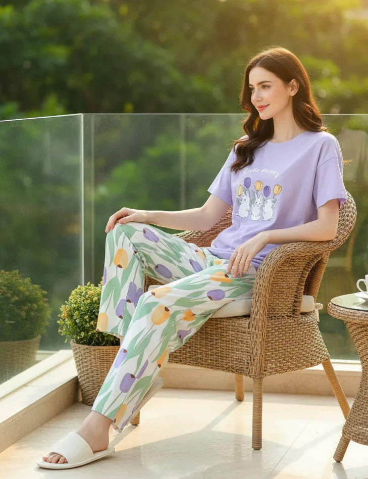 Bunny Flower Lilac Night suite