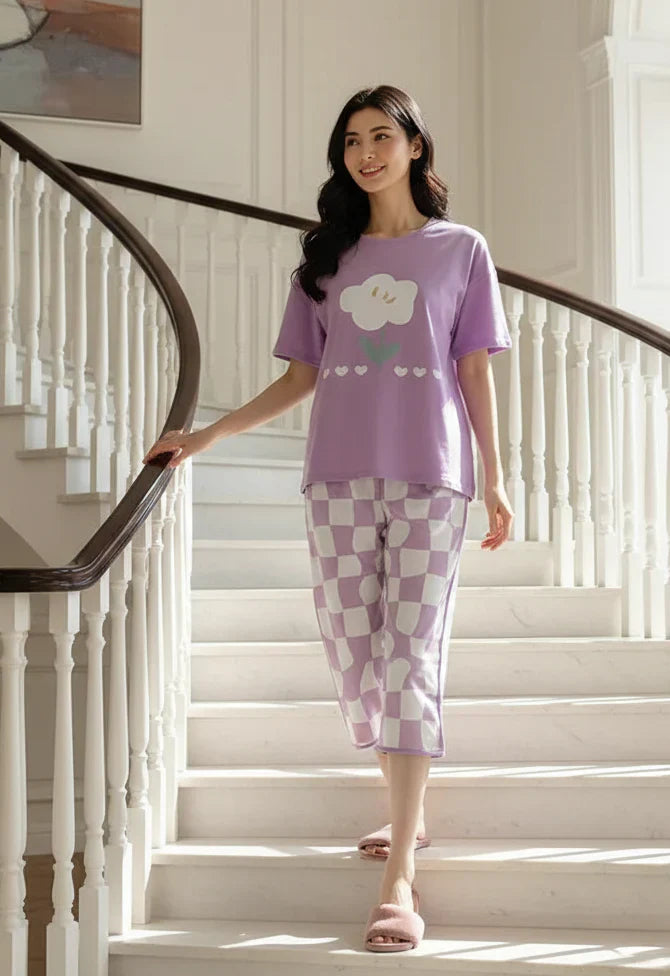Purple Flower Night Suite