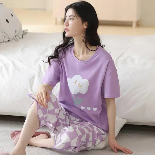 Purple Flower Night Suite