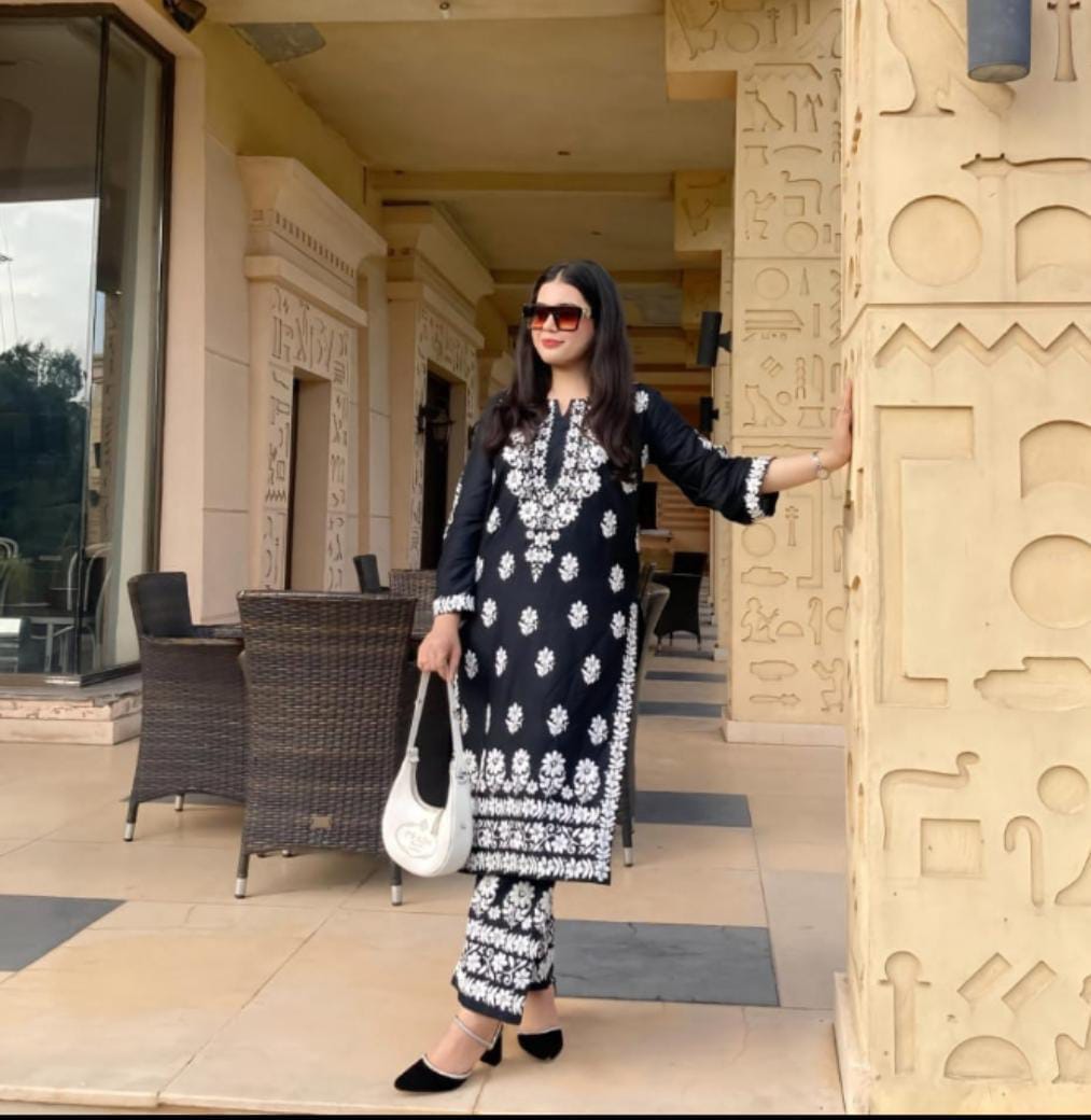 INDIAN CHICKEN KARI ( EMBOSED ) printed 2piece Stitched