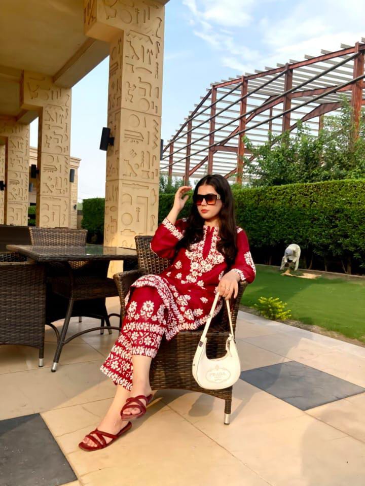 INDIAN CHICKEN KARI ( EMBOSED ) printed 2piece Stitched