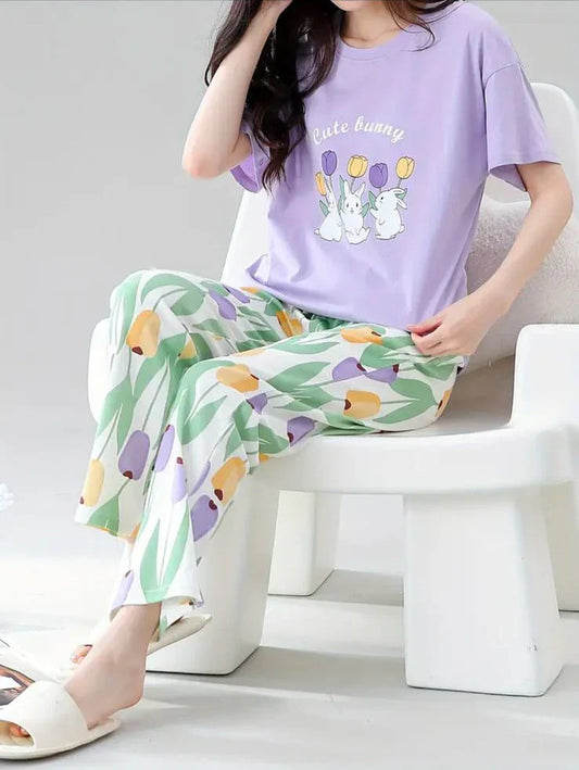 Bunny Flower Lilac Night suite